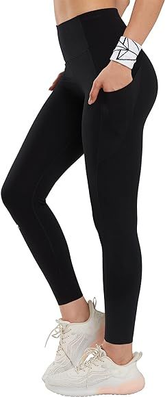Yvette Leggings with Pockets for Women Tummy Control High Waist Non See-Through Workout Running T... | Amazon (US)