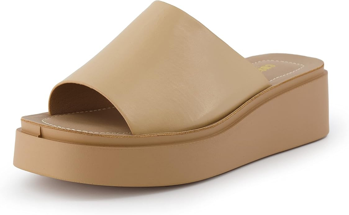 CUSHIONAIRE Women's Play one band platform sandal with +Memory Foam | Amazon (US)