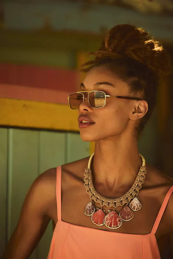 Shell Pendant Knotted Collar Necklace | Anthropologie (US)