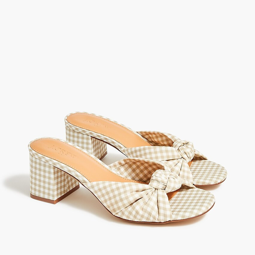 Printed block knot-heel sandals | J.Crew Factory