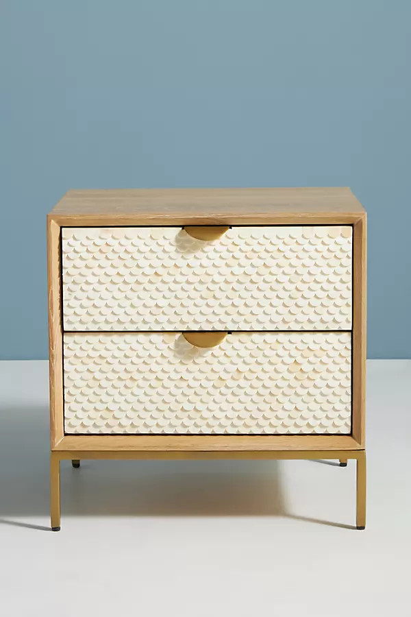 Pisces Bone Inlay & Oak Nightstand | Anthropologie (US)