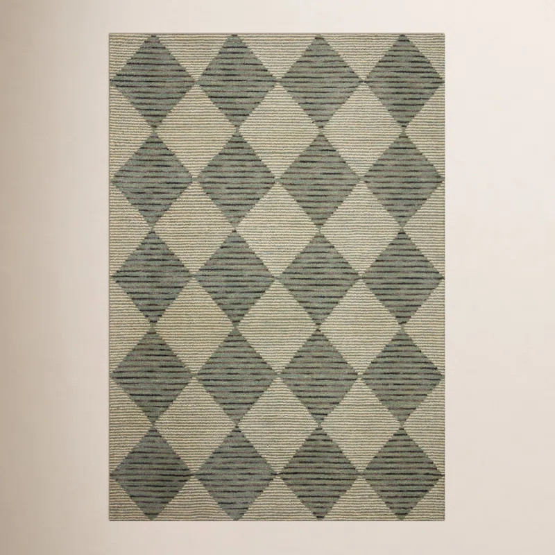 Chris Loves Julia x Loloi Francis Wool Beige / Charcoal Rug | Wayfair North America