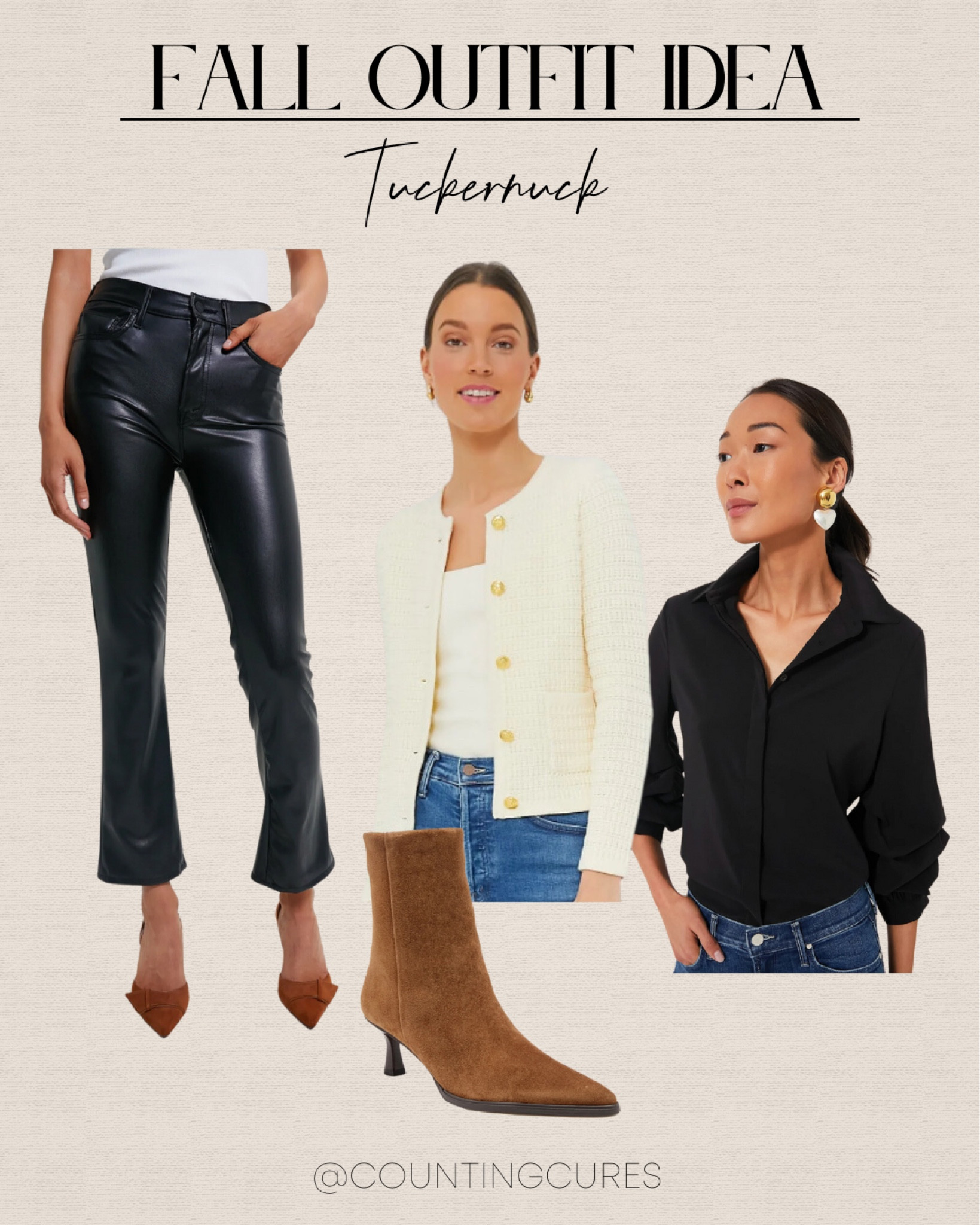Here's a stylish outfit from Tuckernuck! Pair cozy layers with chic faux leather pants and stylish boots for a look that's perfect for fall!
#fallvibes #officewear #outfitidea #trendylook

#LTKStyleTip #LTKShoeCrush #LTKSeasonal