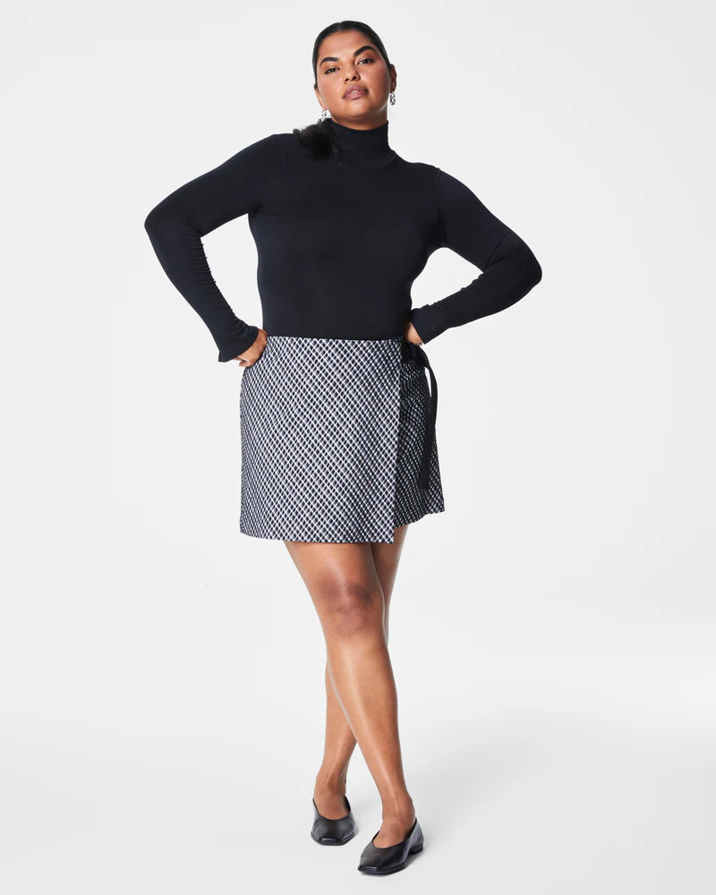SPANXsmooth™ Ponte Wrap Mini Skort in Jacquard | Spanx
