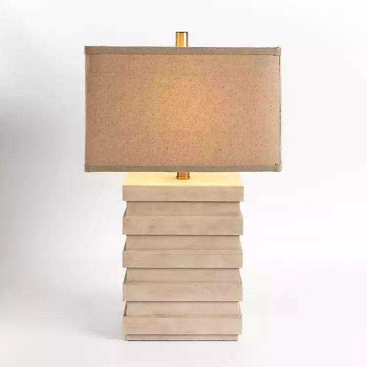 Ivory Square Tiered Table Lamp | Kirkland's Home