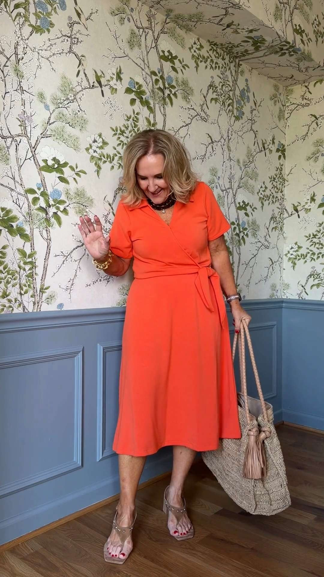 This coral wrap midi dress is an easy summer favorite. The flattering waist tie, lightweight fabric, and vibrant color make it perfect for vacations, brunch, and warm-weather events.

💡 LTK MADE EASY

❤️ Heart = Support my posts
🔖 Save = Get sale & restock alerts
📋 Lists = Keep favorites organized
📲 Share = Send to yourself for later
💬 Comment = Ask me anything 

 #LTKootd #LTKSeasonal #LTKOver40