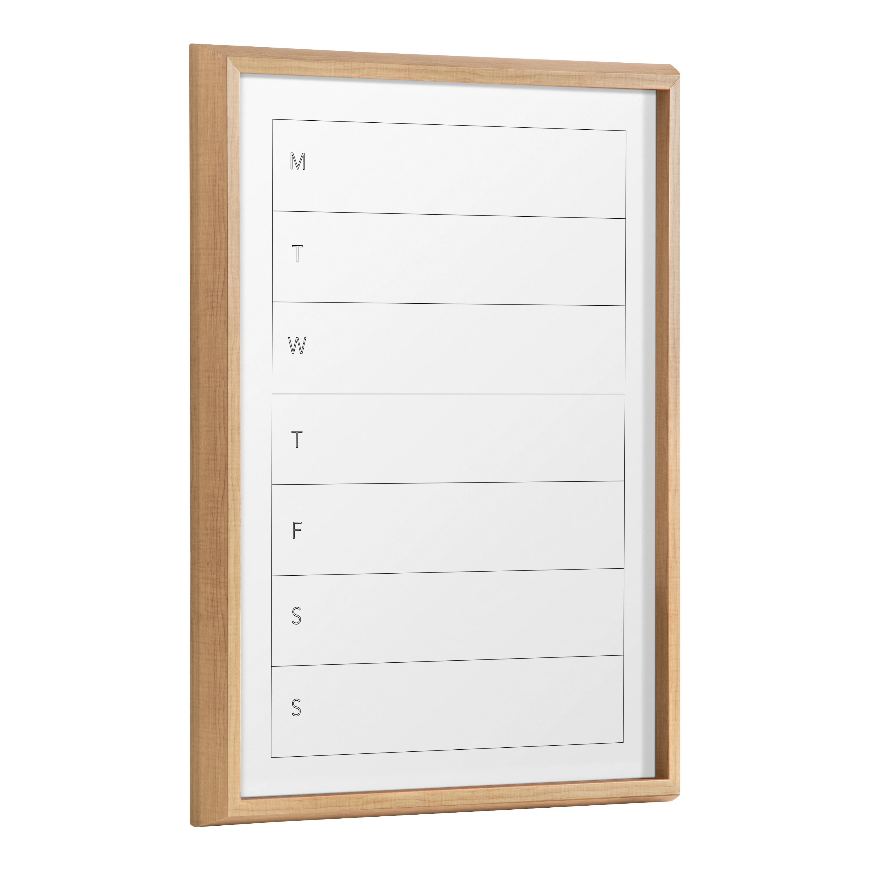 Kate and Laurel Blake Weekly Calendar or Menu Framed Printed Glass Dry Erase Board by The Creativ... | Walmart (US)