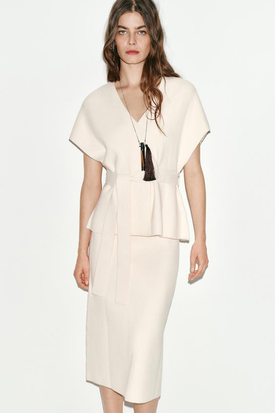 KNIT BELT VEST | Zara US