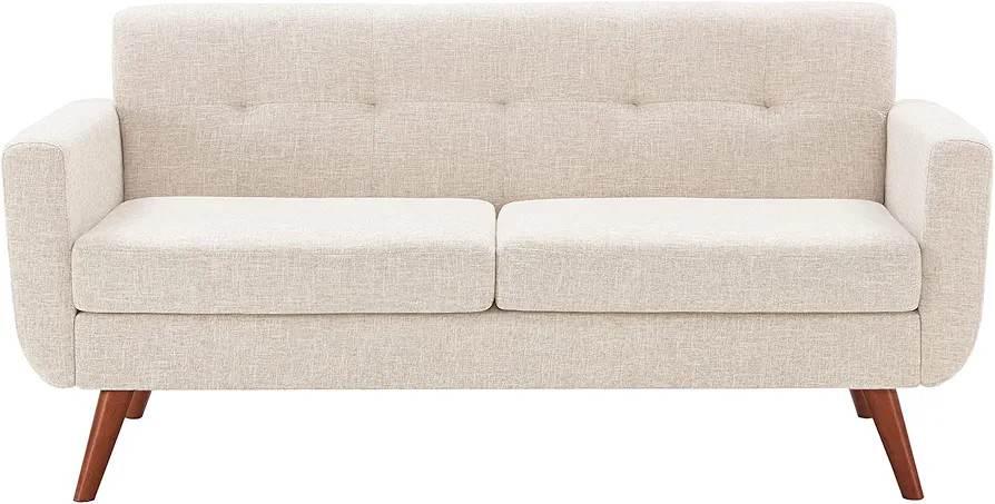 Tbfit 65" W Loveseat Sofa, Mid Century Modern Decor Love Seats Furniture, Button Tufted Upholster... | Amazon (US)