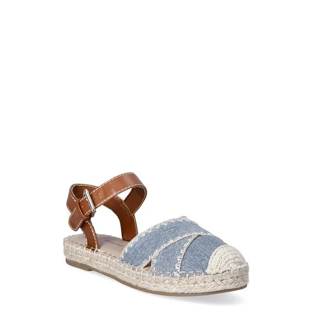 Time and Tru Women’s Espadrille Flats with Ankle Strap - Walmart.com | Walmart (US)