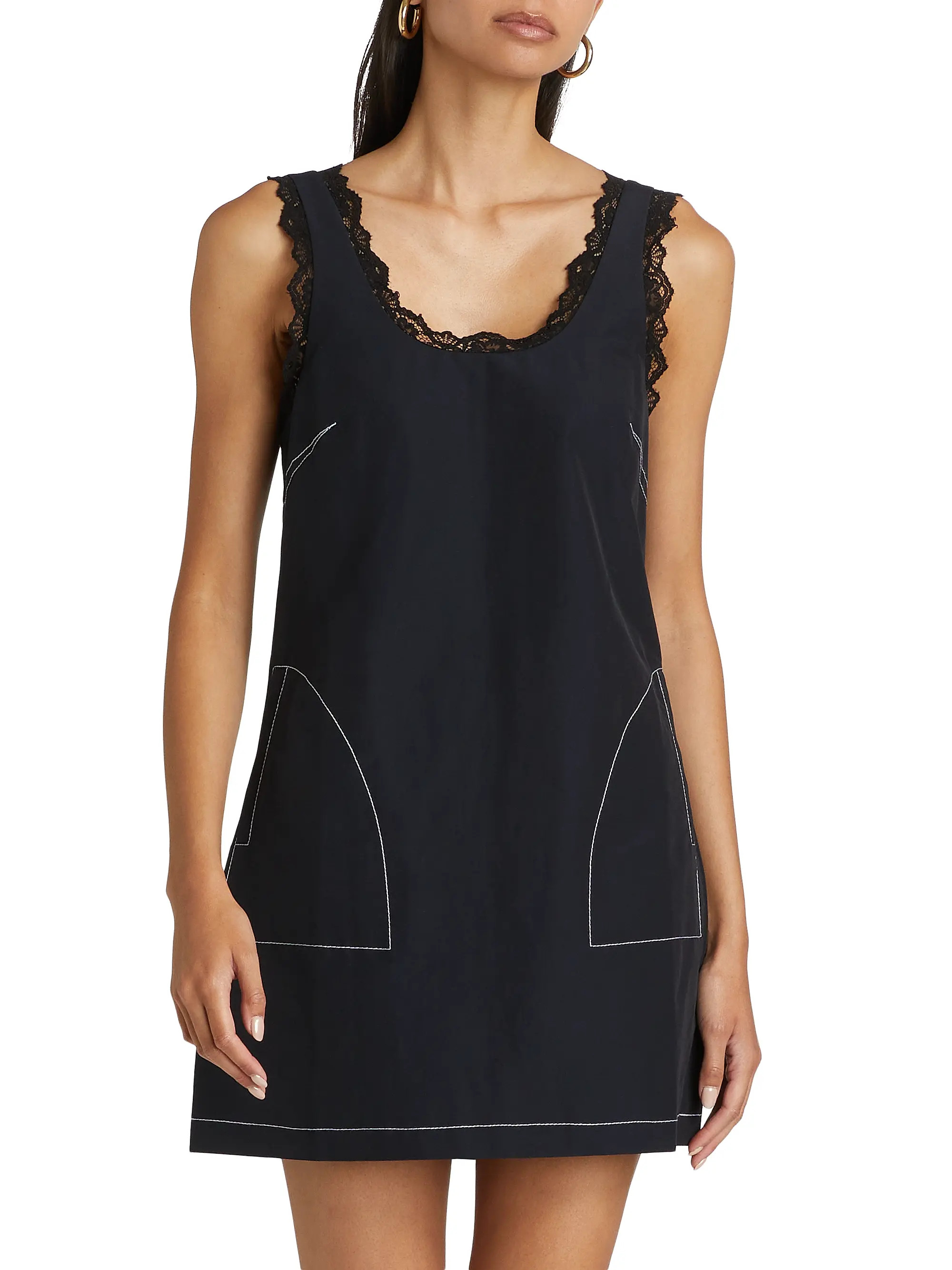Kait Lace-Trim Tank Minidress | Saks Fifth Avenue
