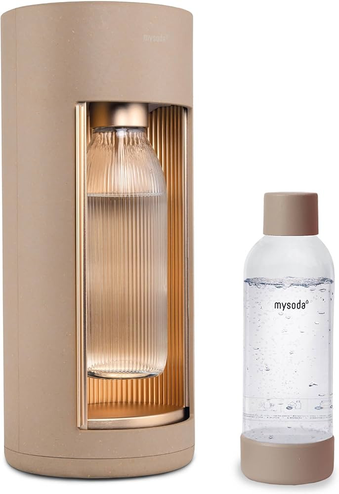 Mysoda: Stilvoller Glassy Wassersprudler aus Holzkomposit und Aluminium (ohne CO2-Zylinder) mit 1... | Amazon (DE)