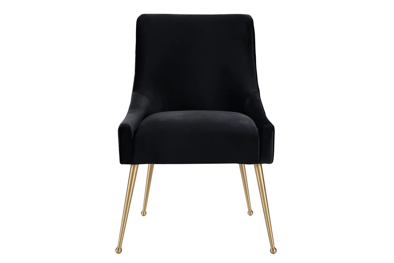 Beatrix Black Velvet Side Chair | Ashley Homestore