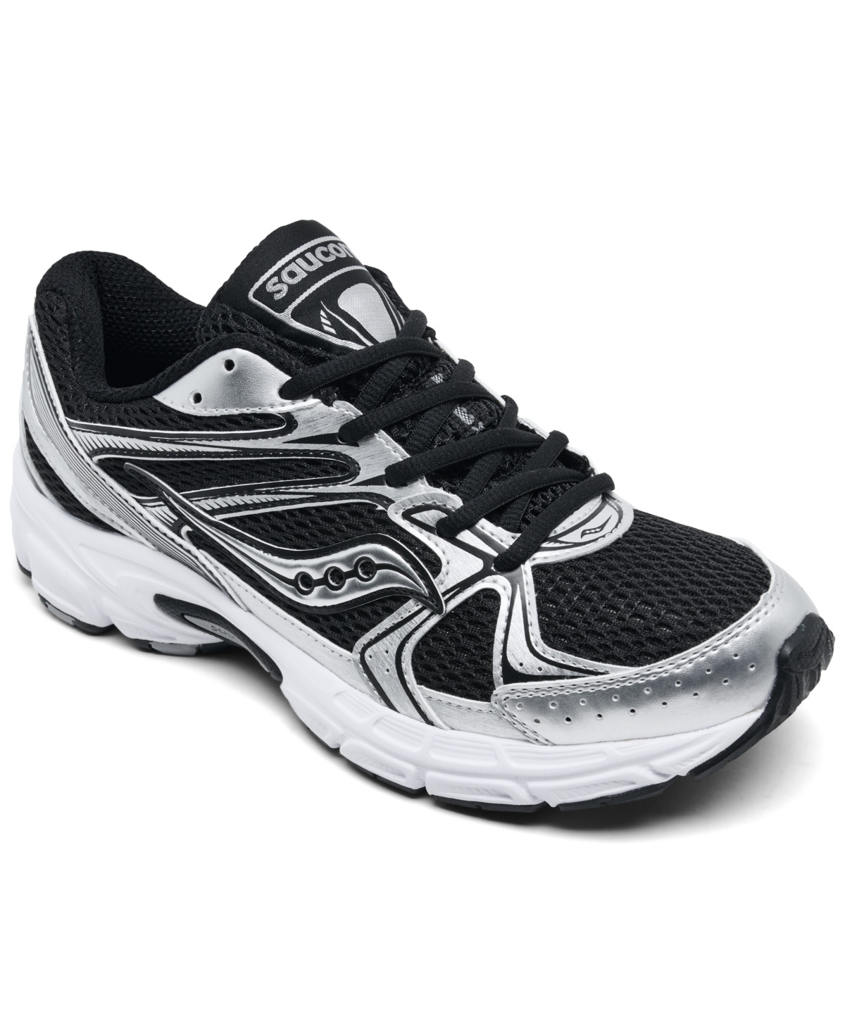 Saucony Women's Ride Millennium Casual Sneakers from Finish Line - Black, Silver | Macy's