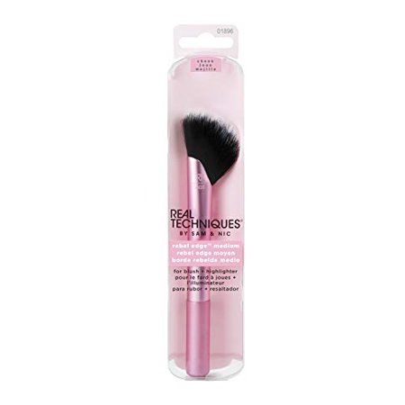 Real Techniques Rebel Edge Makeup Brush, Medium Half Fan to Define and Blend, For Blush and Highligh | Walmart (US)