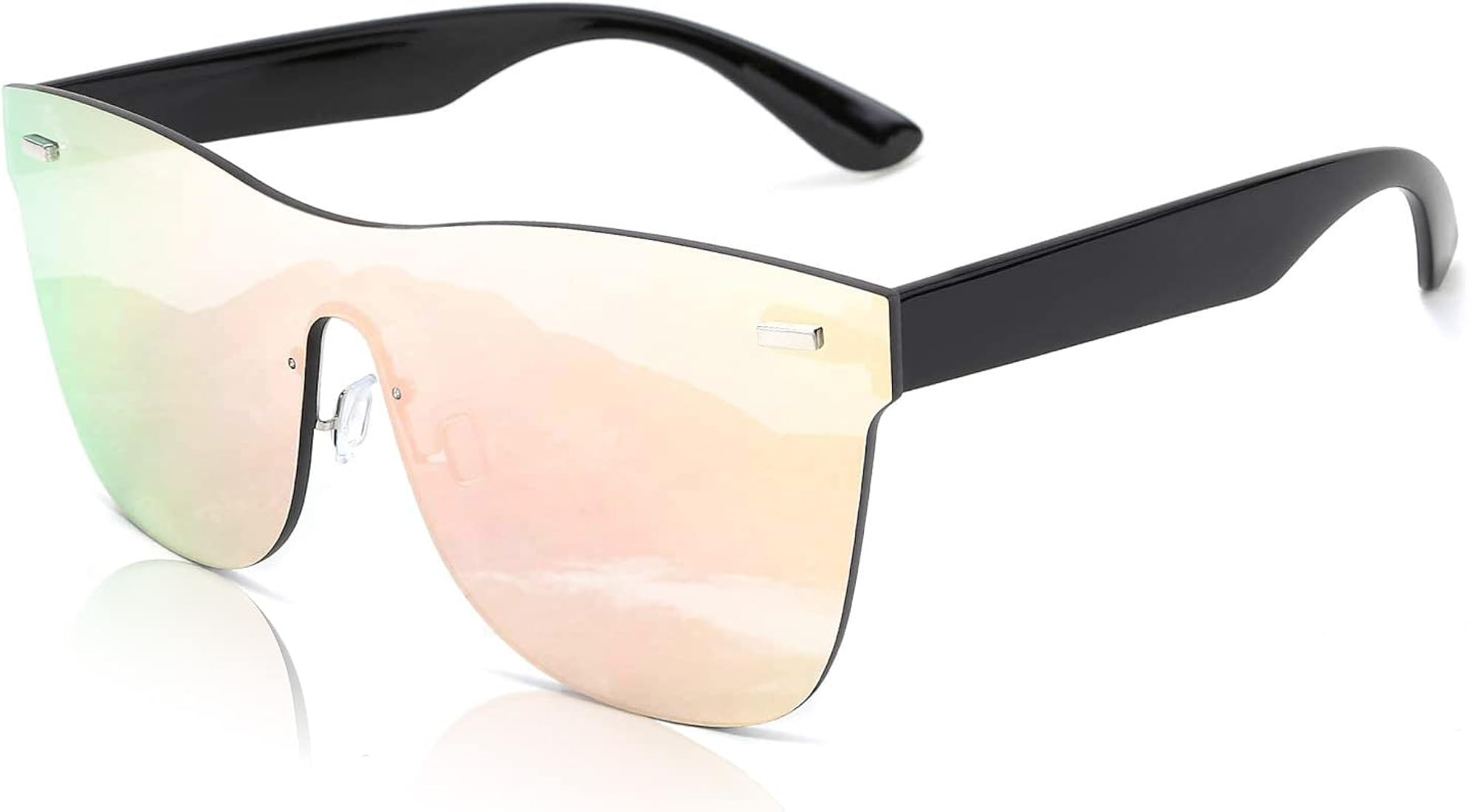 FEISEDY Rimless Mirrored Lens One Piece Sunglasses UV400 Protection for Women Men B2647 | Amazon (CA)
