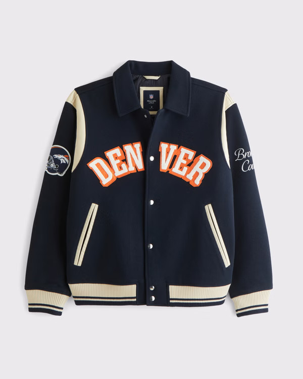 Denver Broncos Varsity Bomber Jacket | Abercrombie & Fitch (US)