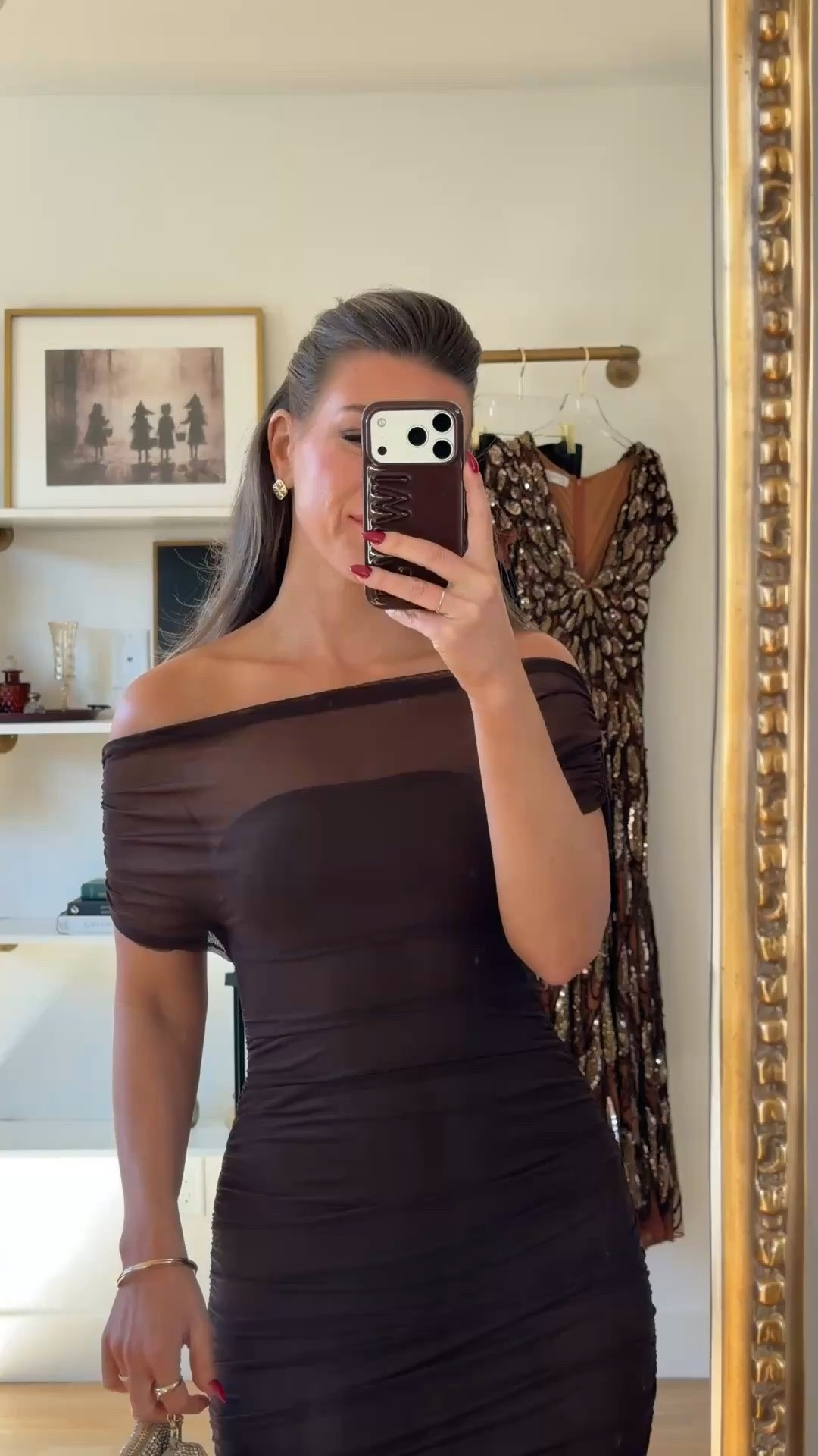 brown off-the-shoulder maxi in sheer mesh with ruched short sleeves and a fitted silhouette amazon fall formal event & wedding guest dress ✨🍂

Im 5’4” and wearing my usual small/2 

amazon fashion, amazon dresses, amazon finds, amazon outfit ideas, amazon summer outfits, affordable fashion finds, resortwear, resort outfits, vacation outfits, vacation dresses, beach vacation outfits, summer vacation outfits, tropical vacation outfits, vacation outfit ideas, summer wedding guest dresses, wedding guest dresses, cocktail dresses, semi-formal dresses, black tie wedding guest dresses, destination wedding guest dresses, garden party dresses, wedding guest outfit ideas

#LTKWedding #LTKU #LTKootd