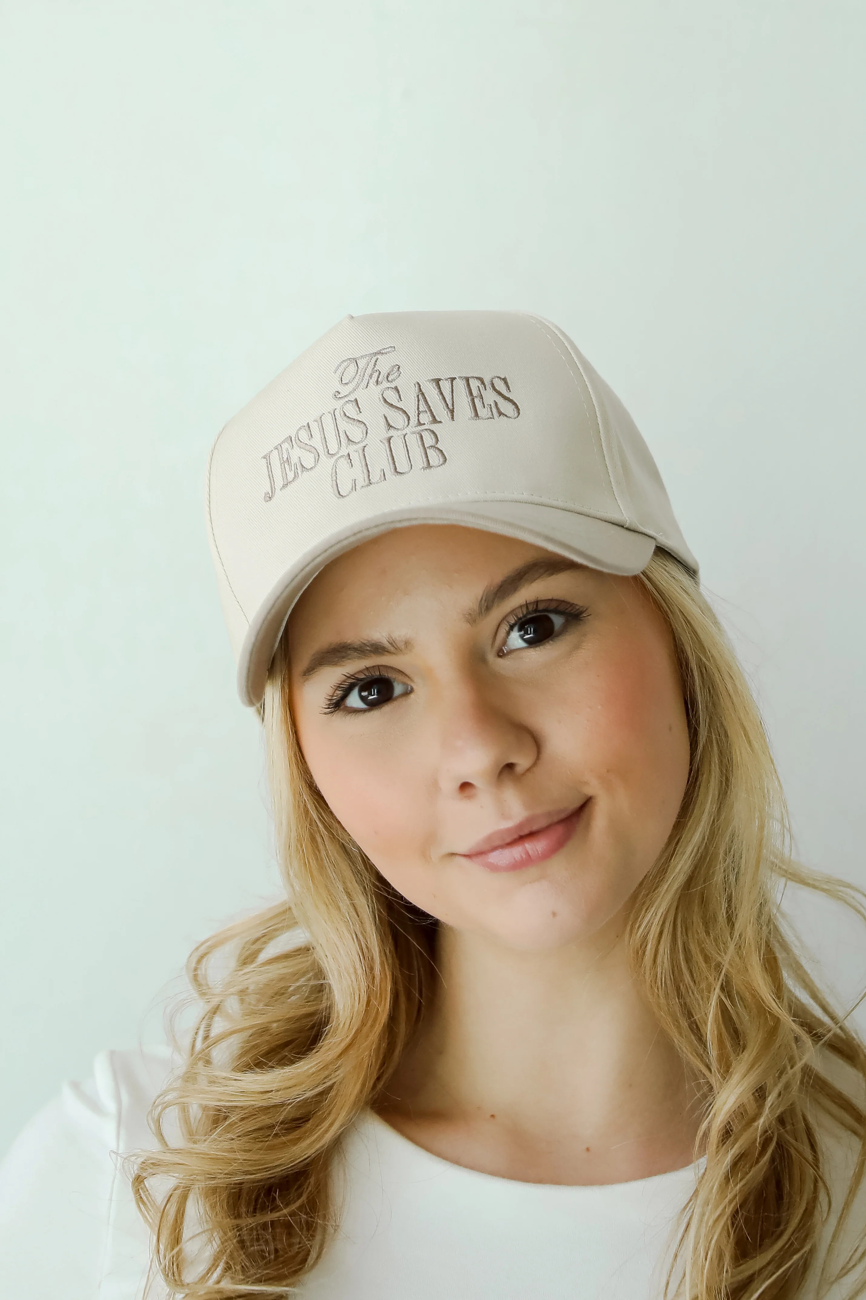 Beige The Jesus Saves Club Hat | DU Exclusives | Dress up | Dress Up