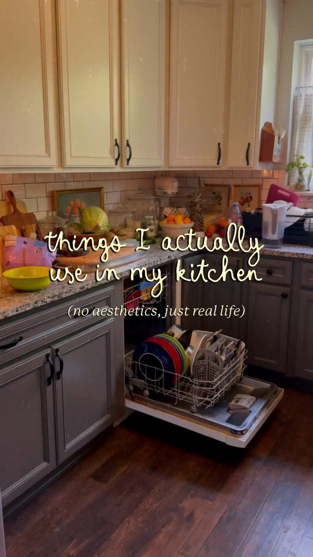 Real kitchens are lived in, y’all. Mine has cast iron that I’ve been using for 30 years, cookbooks with stained pages, and jars lined up on the counter.

#LTKHome #LTKmomlife