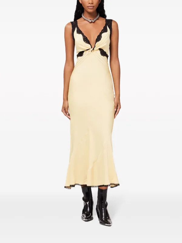 Rabanne lace-trim Sleeveless Maxi Dress - Farfetch | Farfetch Global