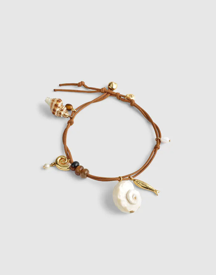 Semiprecious Leather Charm Anklet | Madewell