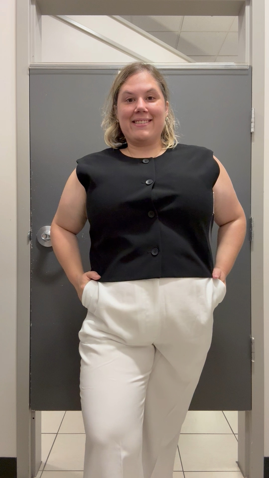 I love the look of the vest tops. This one is so classic looking while still giving a modern look. I paired it with a pair of wide leg pants. I love how elegant it looks together .

#LTKPetite #LTKFindsUnder50 #LTKPlusSize