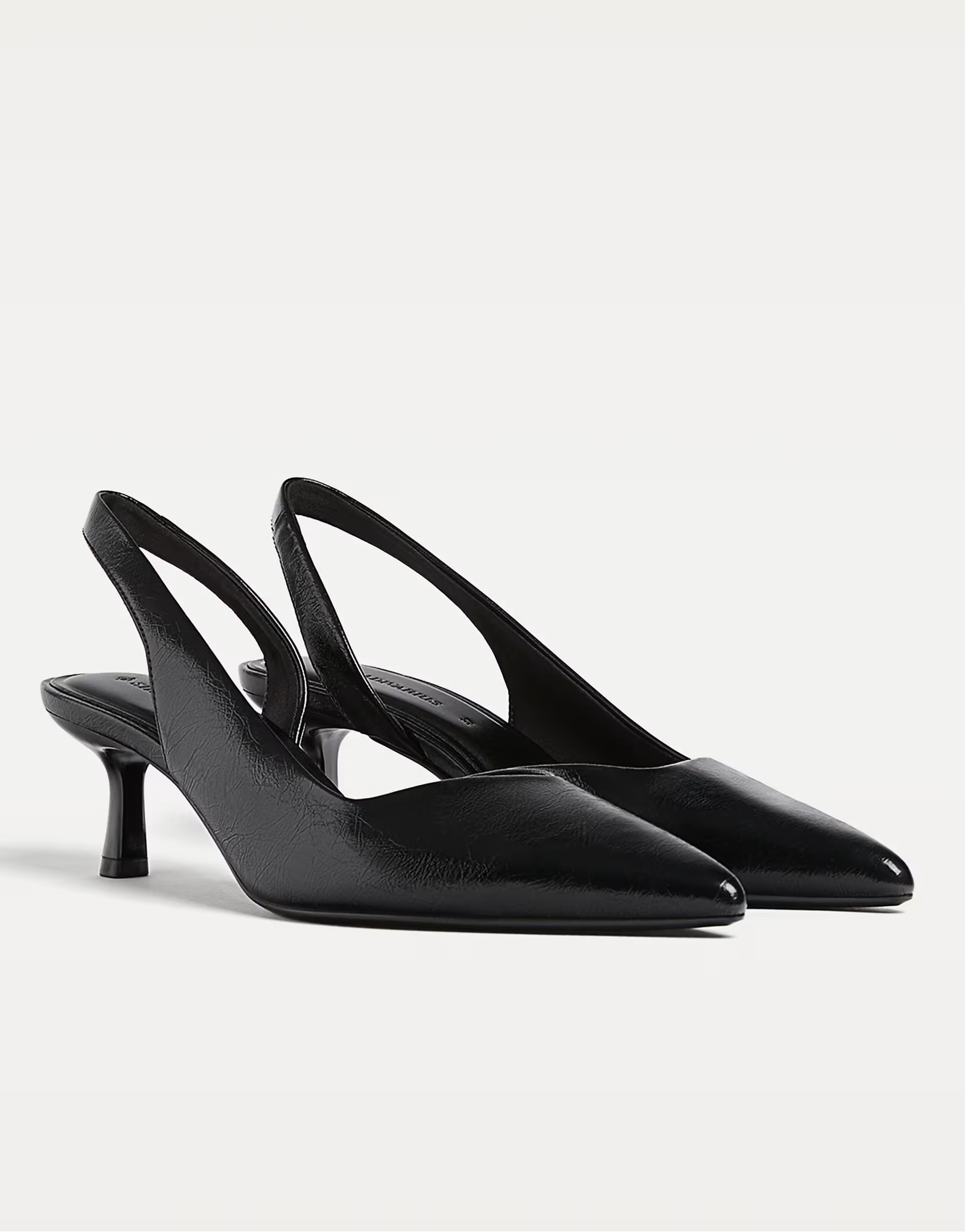 Stradivarius kitten heel slingback in black in black | ASOS (Global)