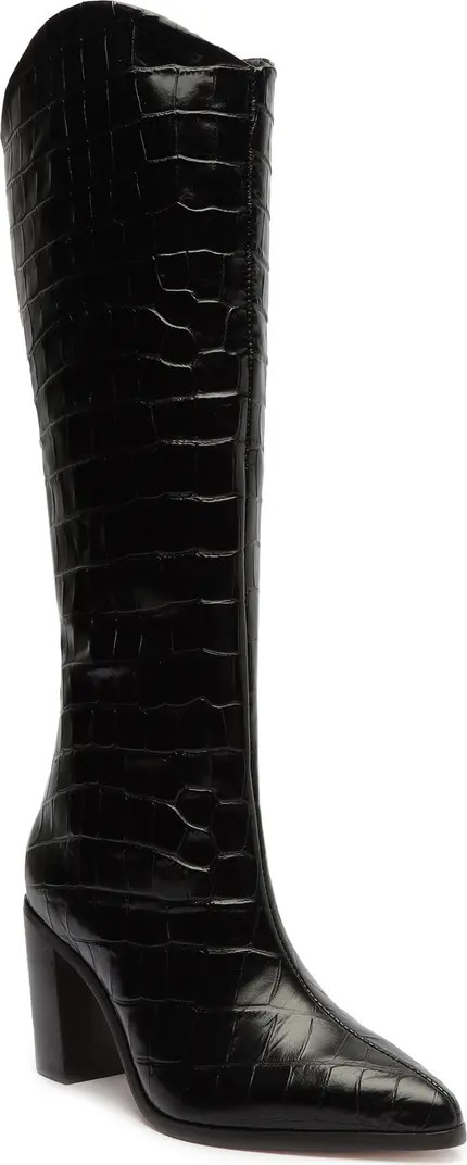 Maryana Block Pointed Toe Knee High Boot (Women) | Nordstrom