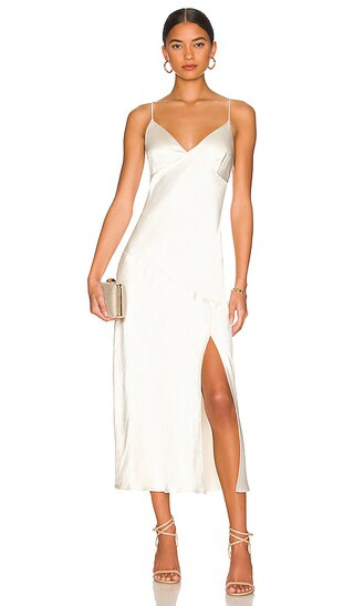 Lisa Midi Dress in Creme | Revolve Clothing (Global)