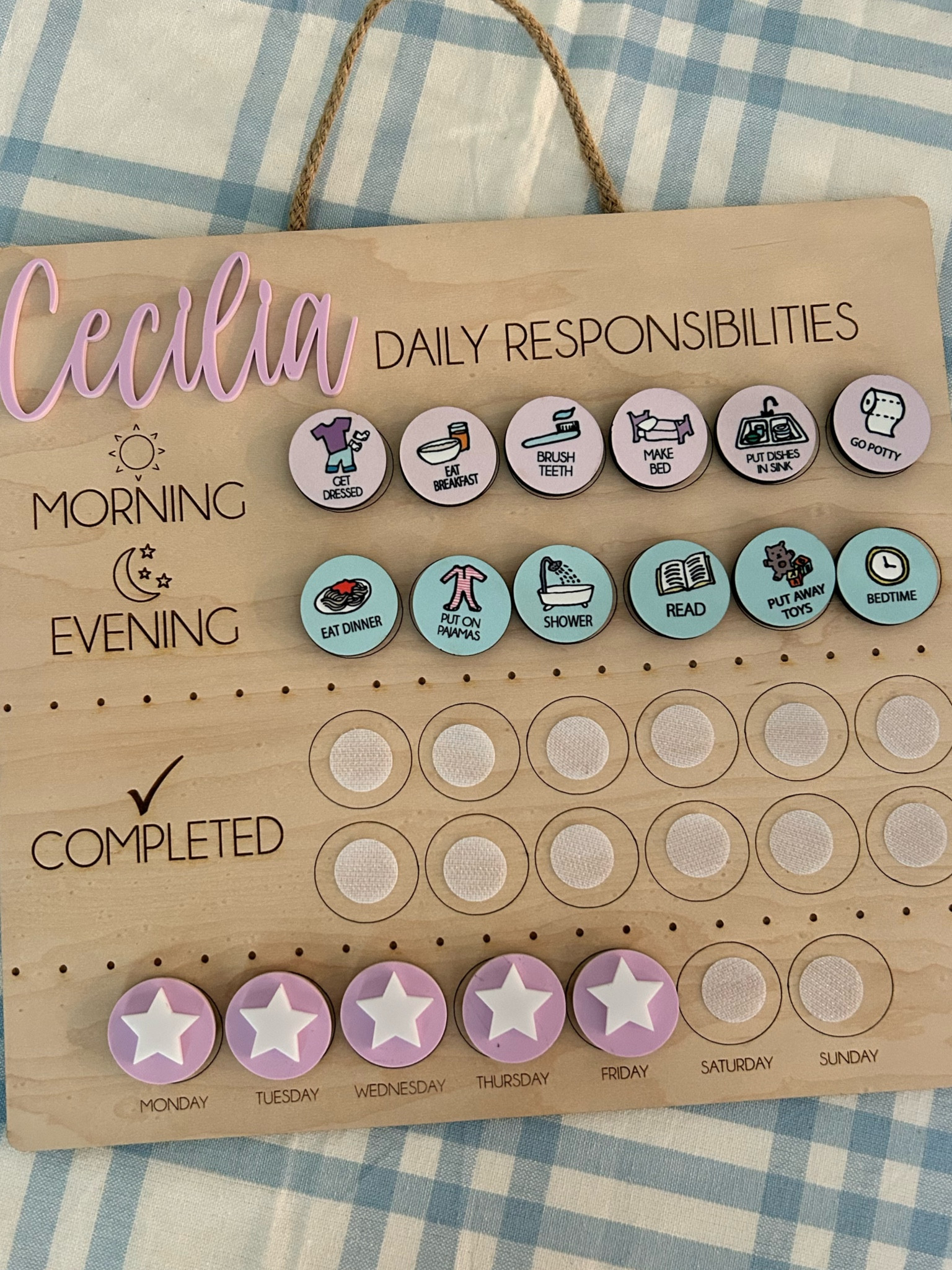 Keeping our routines going this summer with this cute personalized chore chart! 

#LTKFindsUnder50 #LTKFamily #LTKKids