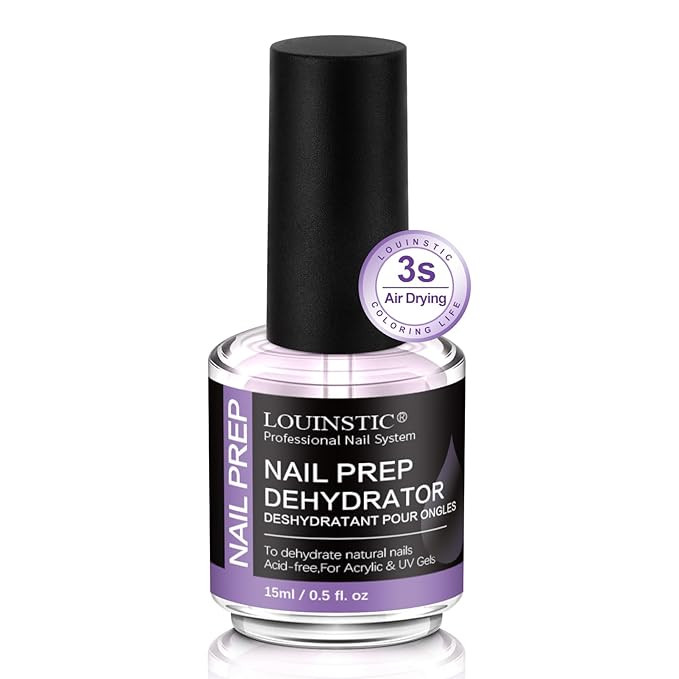 LOUINSTIC Acid-Free Nail Dehydrator 15ml – Fast Air-Dry Nail Prep for Acrylic, UV Gel & Gel Pol... | Amazon (US)
