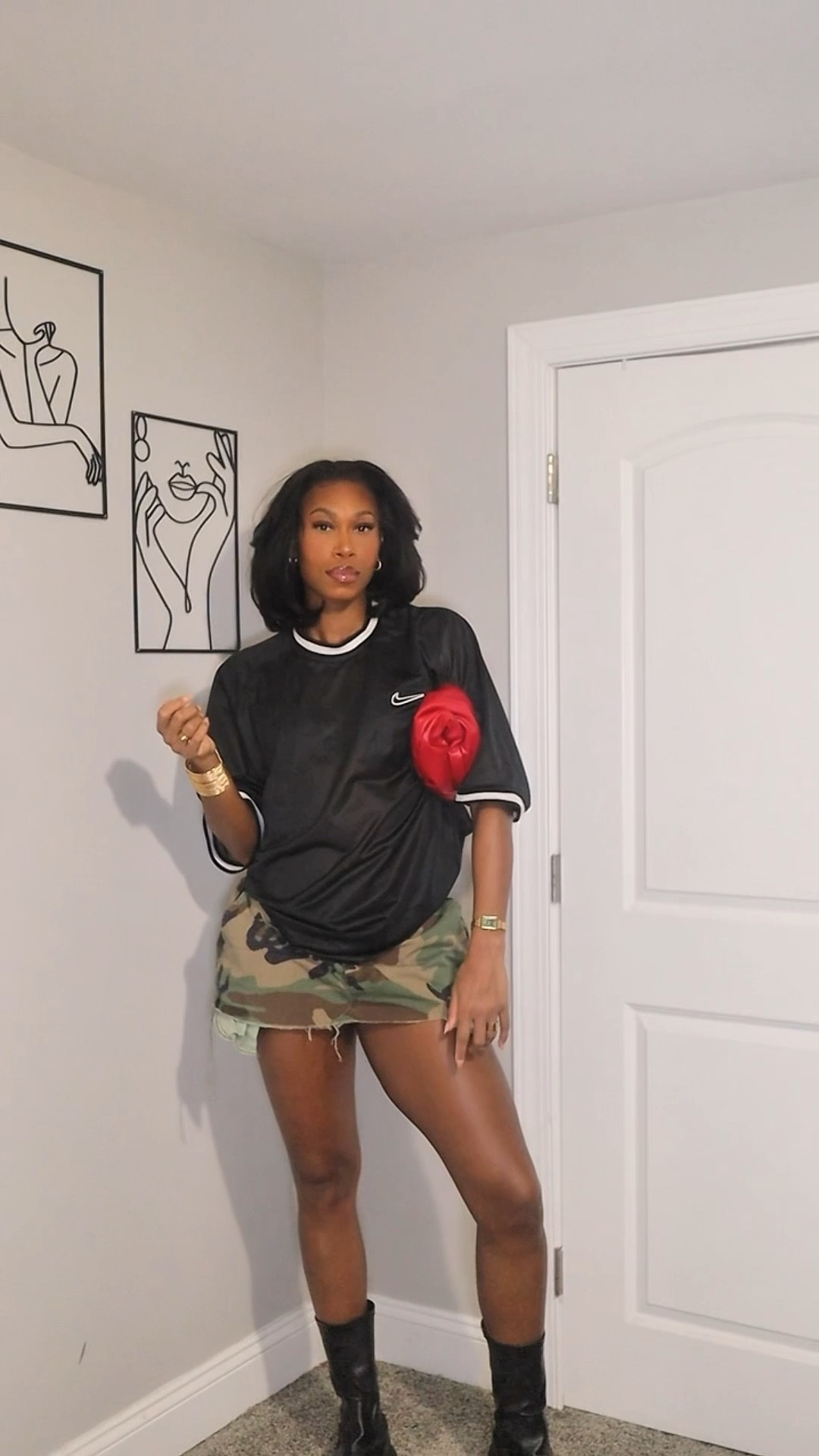 Sporty Chic Night Outfit

Episode 2: Wearing What the F*ck Is In My Closet

Karaoke night for my best friend’s birthday called for a little sporty-chic moment.

Styled an army mini skirt with an oversized Nike mesh jersey, chunky mid-calf boots, and a red bag for a pop of color.

Proof that sometimes the best outfits are already sitting in your closet.

Linked similar pieces to recreate the look.








sporty chic outfit
army skirt outfit
mini skirt outfit ideas
mesh jersey outfit
chunky boots outfit
street style outfit
girls night outfit
casual night out outfit
sporty street style


#LTKootd #LTKgrwm #LTKTall