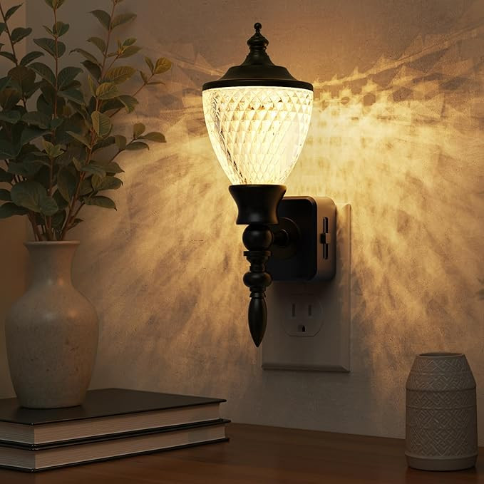 L LOHAS LED Night Lights Plug into Wall,Vintage Night Light with Dusk to Dawn Sensor,3000K Soft W... | Amazon (US)