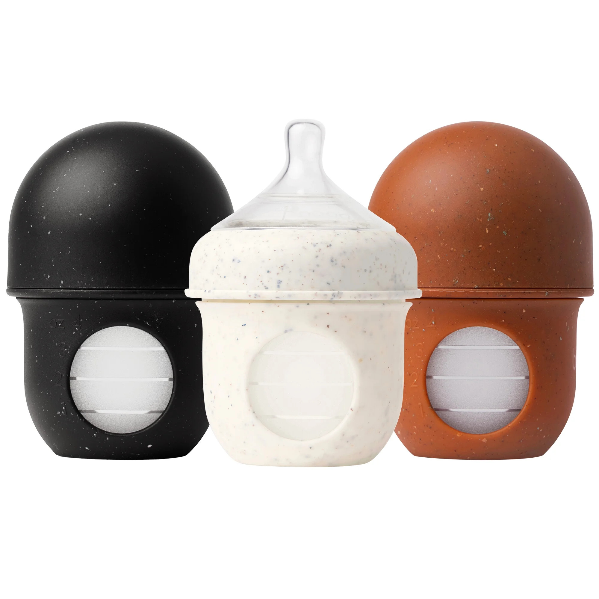 Boon Nursh Silicone Baby Bottles – Stage 1 Slow Flow – 4oz – Speckle (3pk) | Walmart (US)