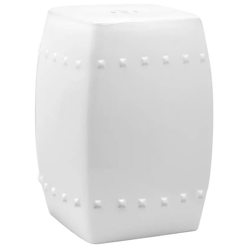 Villa Garden Patio Stool - White  - Safavieh | Target