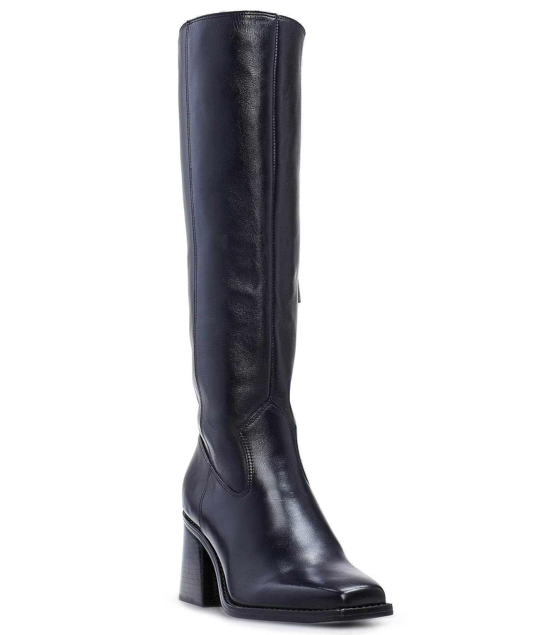 Sangeti Leather Square Toe Tall Boots | Dillard's