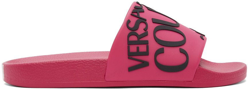 Pink Rubber Logo Slides | SSENSE