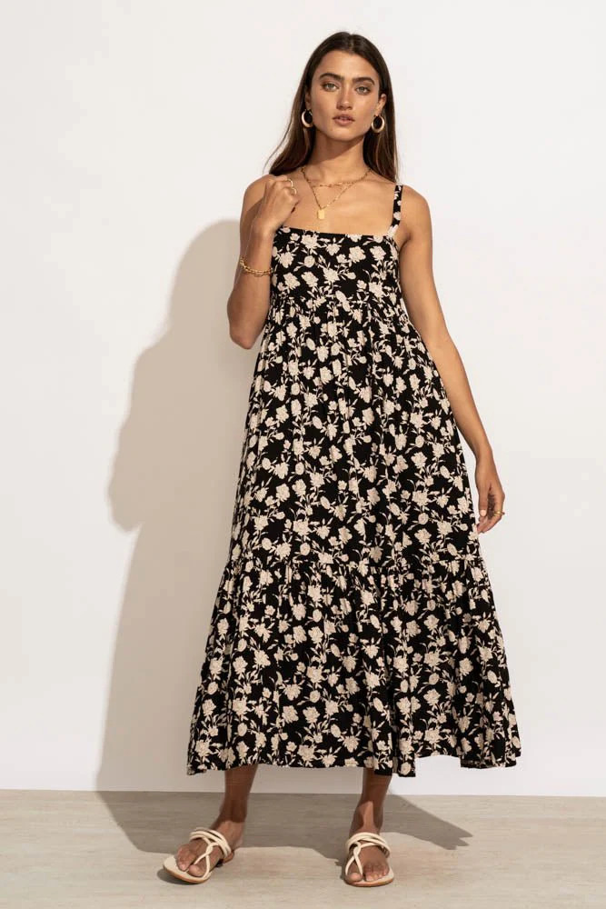 Berenice Midi Dress in Black - böhme | Böhme US