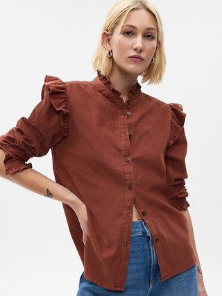 Corduroy Ruffle Shirt | Gap (US)
