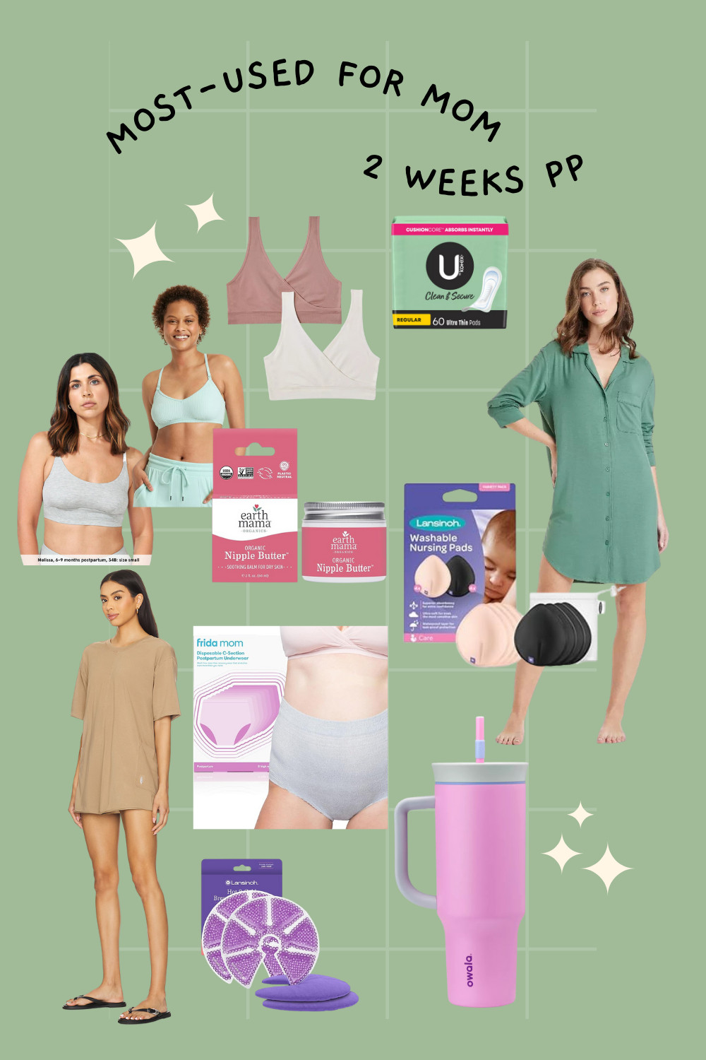 These were my most-used items for myself in the first two weeks postpartum. I was a c-section mom who exclusively breastfed. These were all great for recovering and easily nursing.  

 #LTKFindsUnder100 #LTKBaby #LTKBump