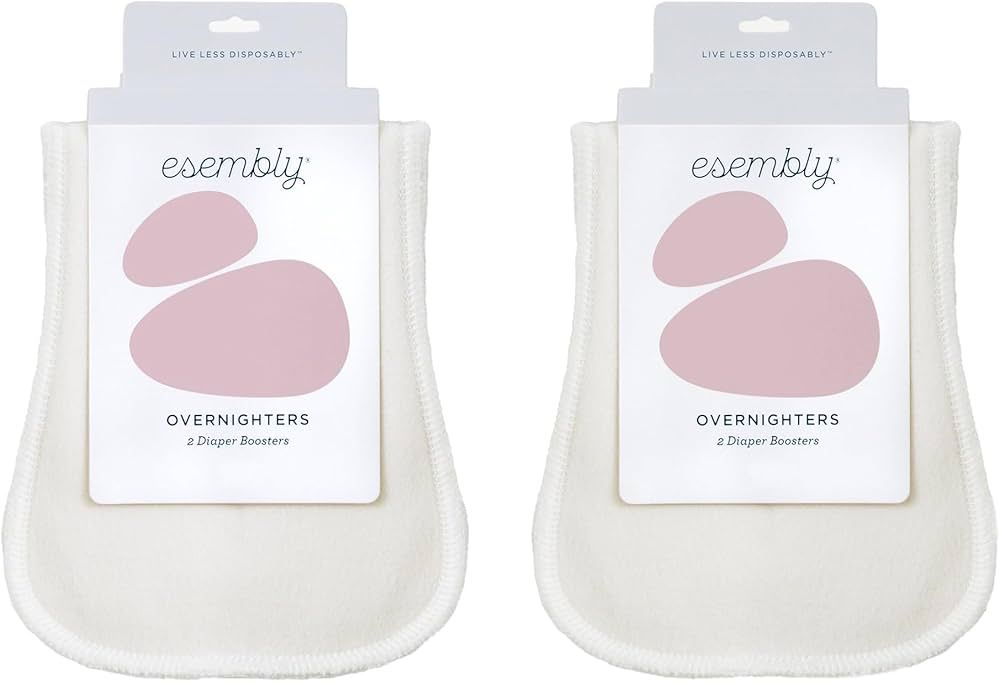 Esembly Overnighters, Cloth Diaper Doubler, Absorbency Booster, Reusable Organic Cotton Diaper St... | Amazon (US)