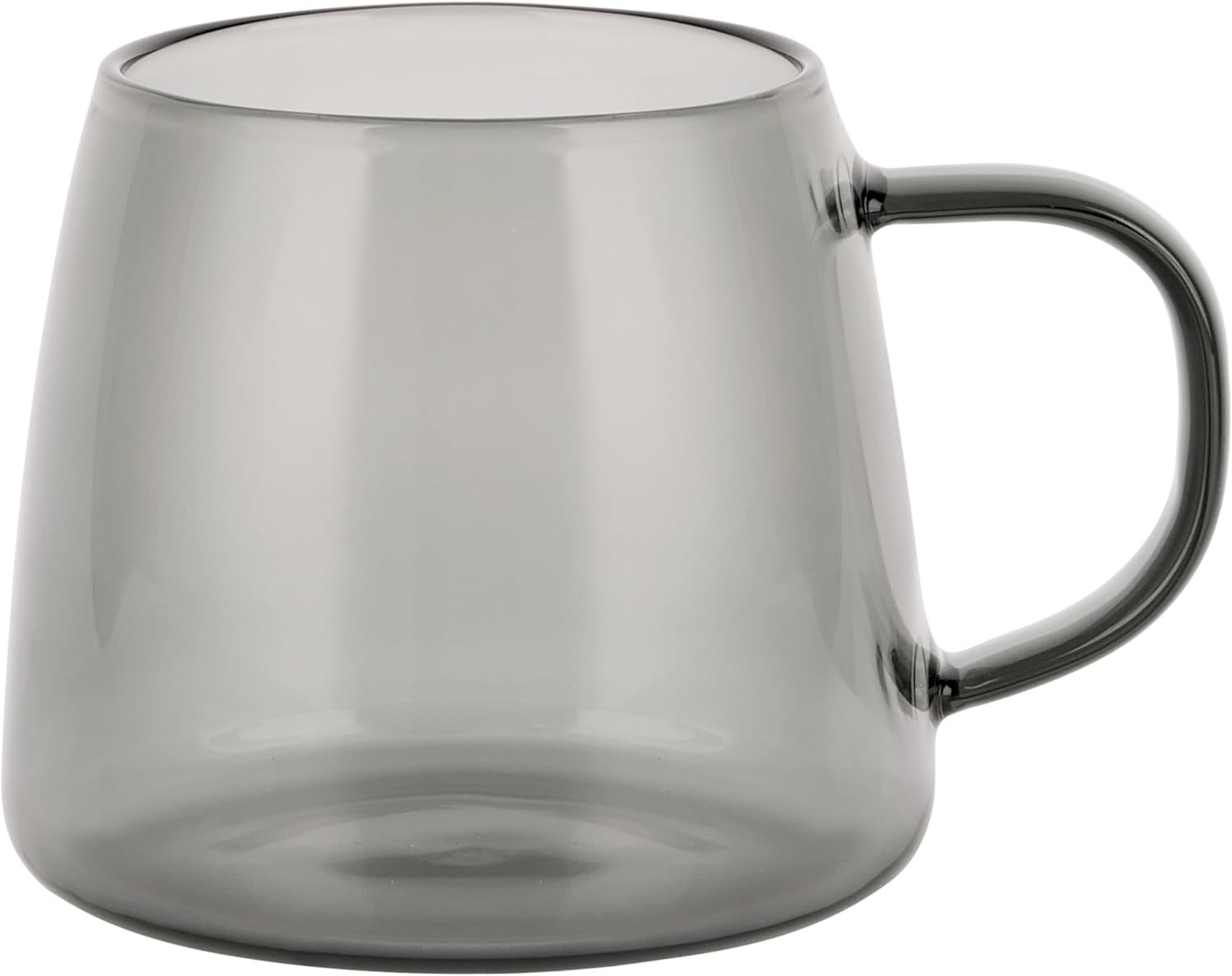 NIRA.Z 14oz Smoky Black Glass Coffee Mug, Anti-Scald Handle, Hand-Blown, Lightweight, Seamless De... | Amazon (US)