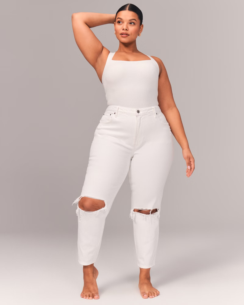 Curve Love High Rise Mom Jeans | Abercrombie & Fitch (US)