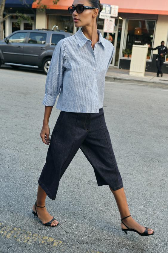 STRIPED FLORAL PRINT SHIRT | Zara US