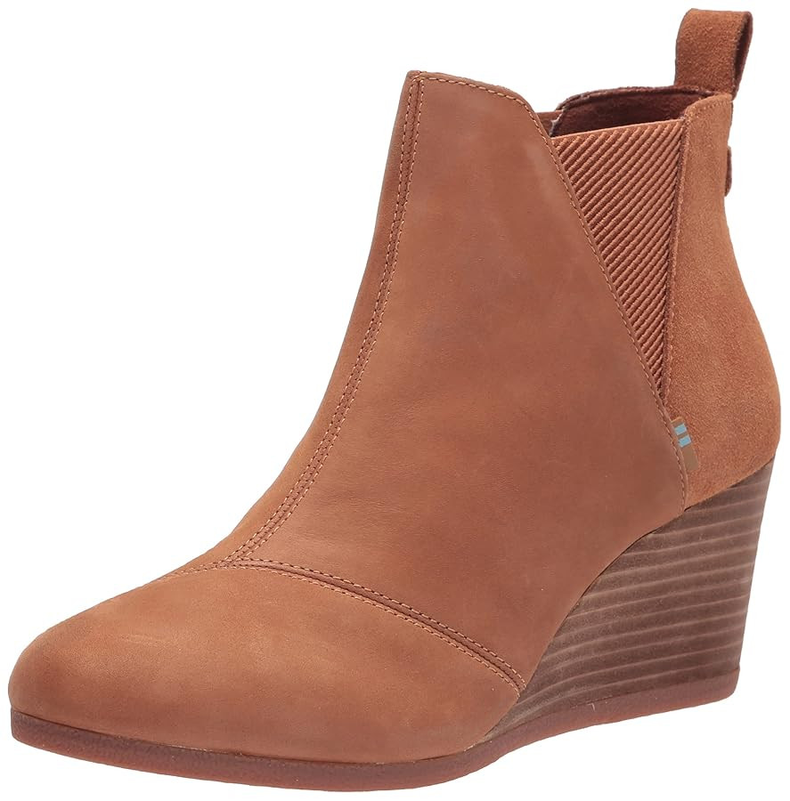 TOMS Womens Kelsey Casual Boots Ankle Mid Heel 2-3" - Black | Amazon (US)