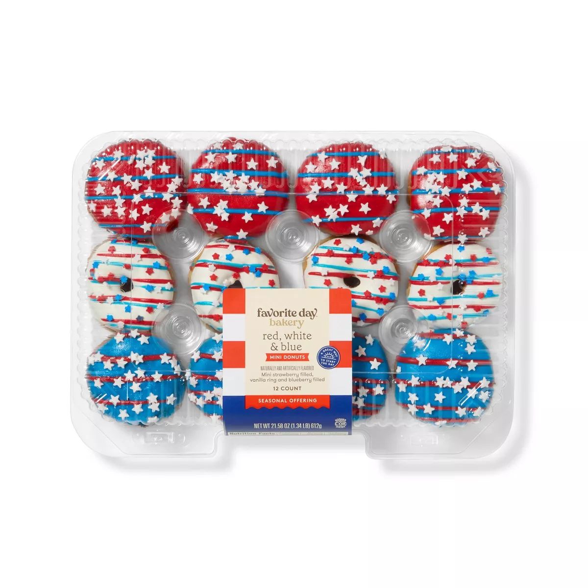 Mini Patriotic Variety Pack Donuts - 21.58oz/12ct - Favorite Day™ | Target