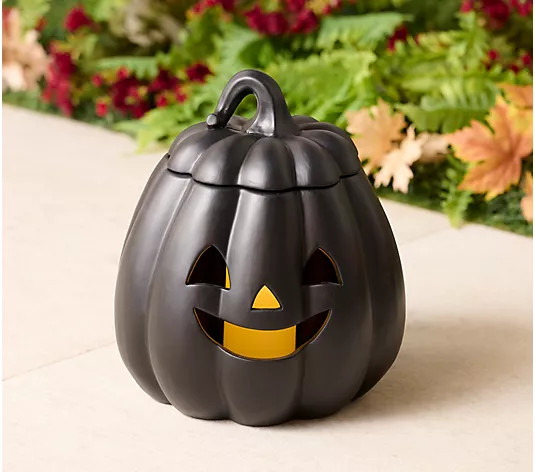 Oversized Indoor/Outdoor Illuminated Jack-O-Lantern by Valerie - QVC.com | QVC