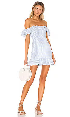 MAJORELLE Daze Away Dress in Blue Plaid from Revolve.com | Revolve Clothing (Global)