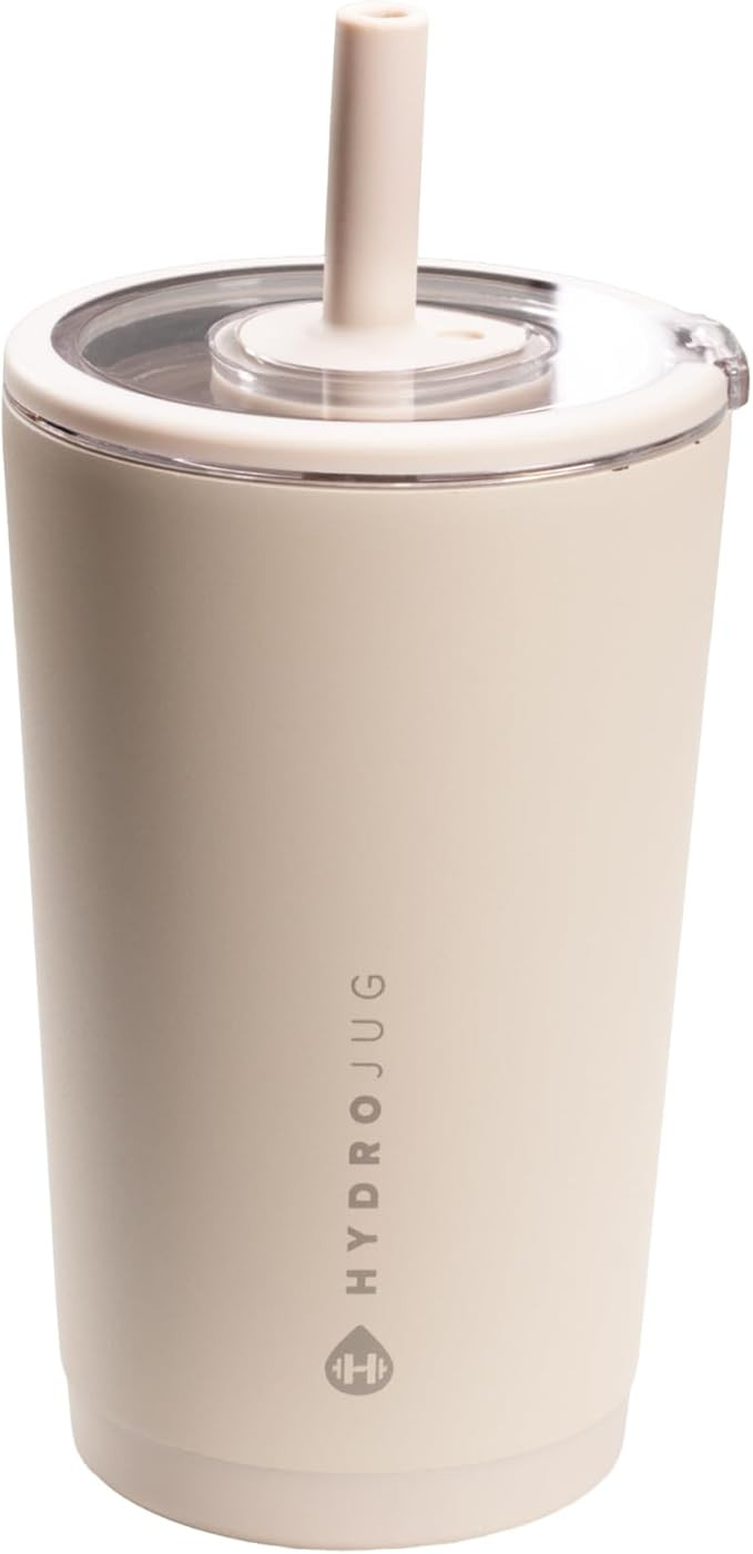 HydroJug Everyday Tumbler 14 oz – Ceramic-Lined Insulated Tumbler with Straw and Soft-Touch Lid... | Amazon (US)